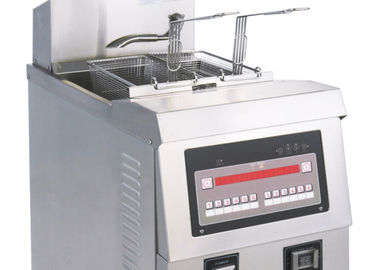 Small Commercial Kitchen Equipments 25L Stainless Steel Single - Tank Electric / Gas Open Fryer