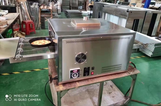 12KW Commercial Kitchen Equipments Hot Air Convection Gas Conveyor Pizza Oven 12 Inch Crawler Type