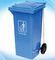 120L chân bánh xe đạp Side rác Bin / Bảo vệ môi trường Thiết bị Dịch vụ phòng
