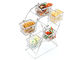 Thương mại Buffet Nguồn cung cấp, Sky Wheel Rotary Pháp Fries Container, Thép không gỉ 6-Basket Snack Thực phẩm Holder