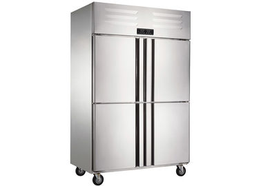 Nhiệt độ đôi thương mại Tủ lạnh Tủ đông với 4 cửa rắn Temp.  Phạm vi 0 ～ -15 ° C / 8 ～ -10 ° C