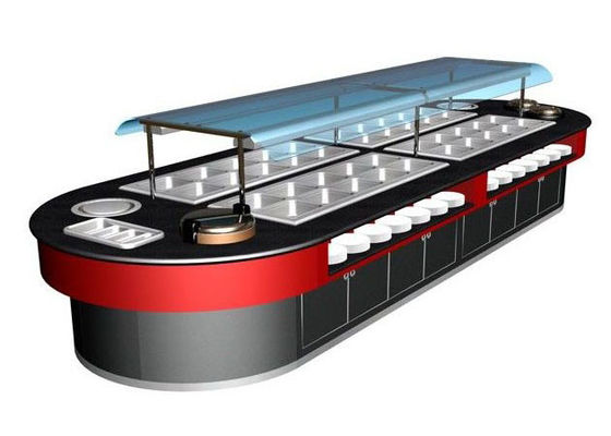 Thiết bị Buffet Thương mại 400L Có Đèn Giữ Ấm Cho Bếp Gỗ Mịn Nóng 7kw