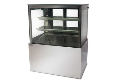 Tầng đứng tủ lạnh tủ trưng bày độ ẩm cao Quảng trường kính bánh trưng bày