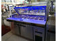 Blue Ray 2 Cửa Tủ Lạnh Sandwich Prep Bảng Với Nắp Kính Quạt Làm Mát / Thương Mại Salad Bar Tủ Lạnh Tủ Đông