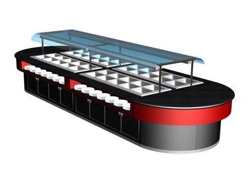 Thiết bị Buffet Thương mại 400L Có Đèn Giữ Ấm Cho Bếp Gỗ Mịn Nóng 7kw