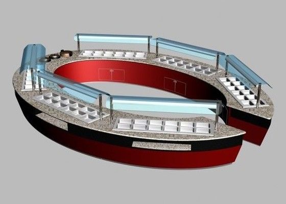 Thiết bị buffet thương mại Kết hợp hình dạng hình bầu dục & tròn Bàn buffet nhà hàng