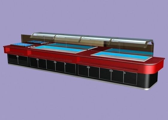 Marble Sushi Bar Salad Counter 400L với đèn LED, thương mại buffet Thiết bị